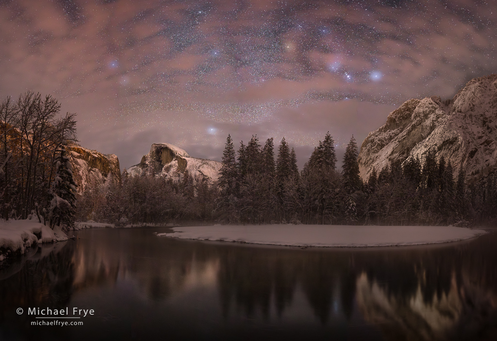 Moon rising above Half Dome from Tunnel View, Yosemite NP, CA, USA